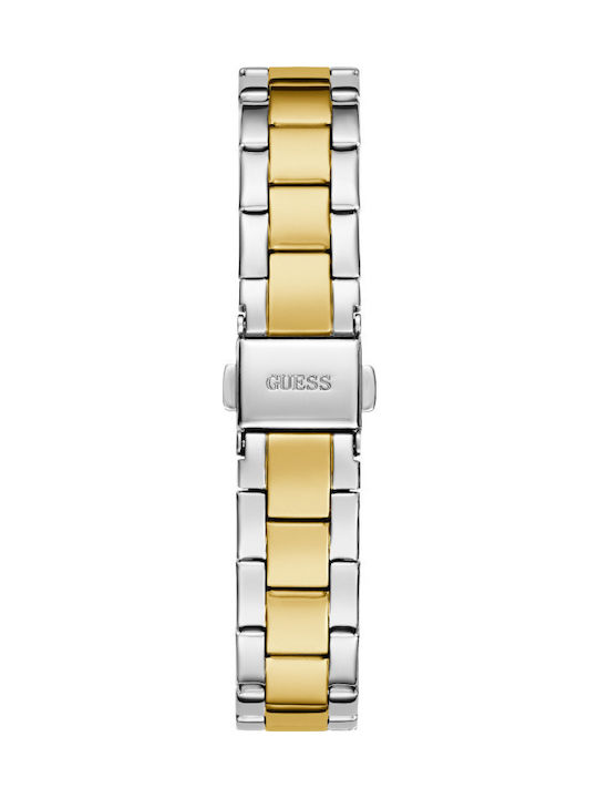 Guess Γυναικείο Ρολόι 30mm Χρονογράφος Μπαταρίας με Ασημί Μεταλλικό Μπρασελέ