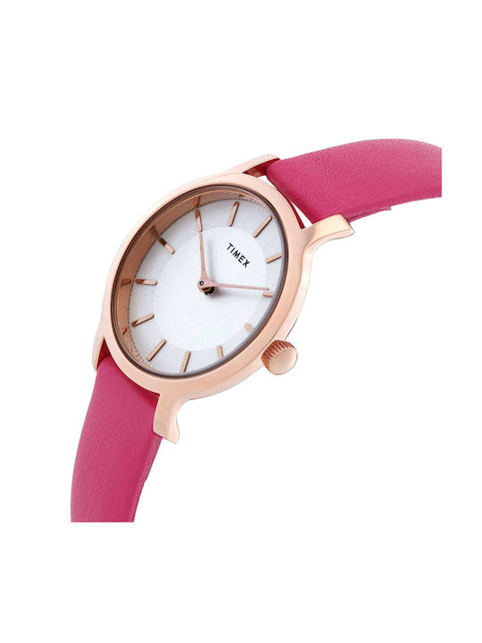 Timex Transcend Watch with Pink Leather Strap