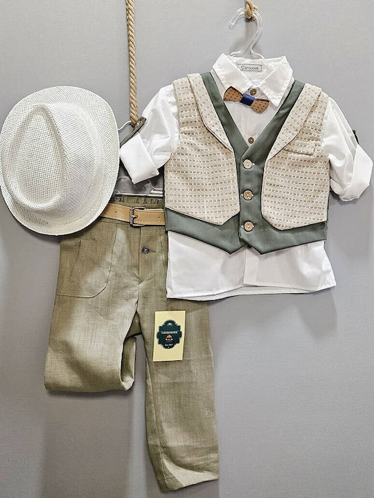 Baptism Set for Boy Crown Outfit Carousel 10pcs Pc-210