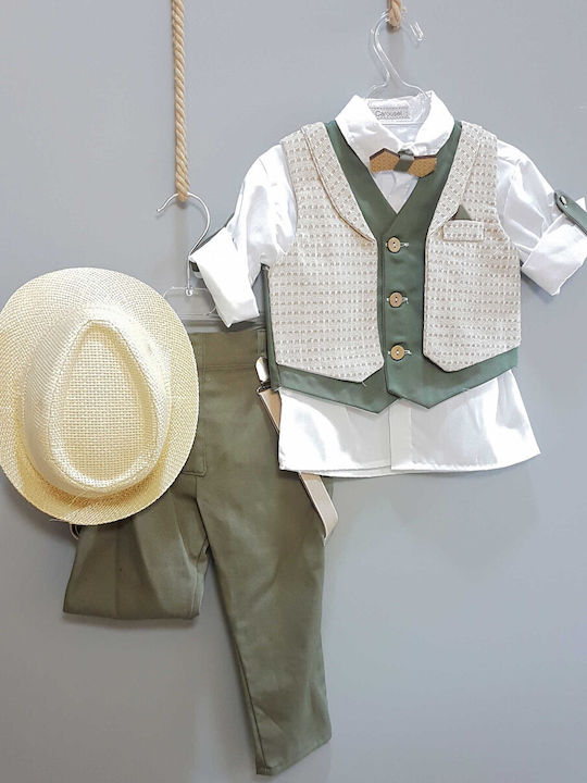 Baptism Set for Boy Safari Outfit Carousel 10pcs Pk-349