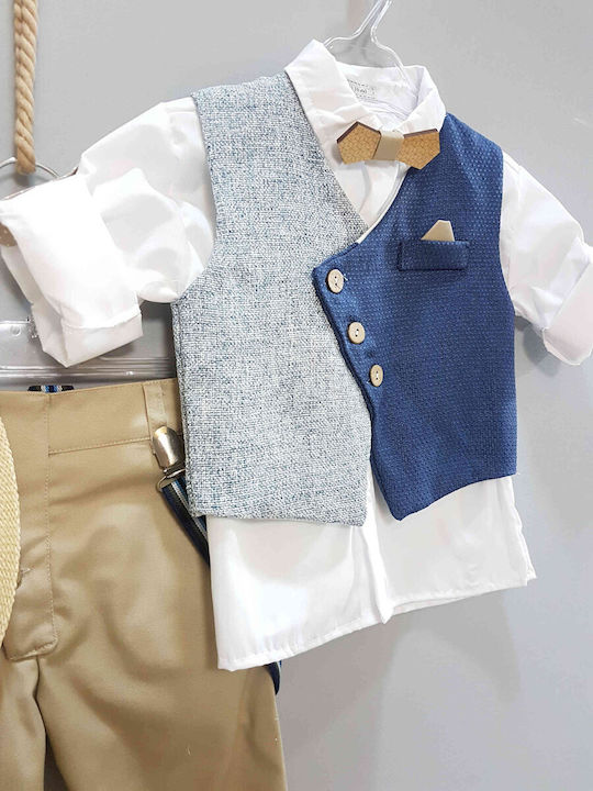 Set de botez pentru băiat Jungle King Outfit Carousel 10 buc Pk-147