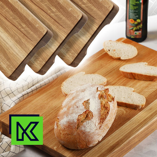 Kadax Плот за рязане за хляб Дърво Кафяв 50x30см 1бр