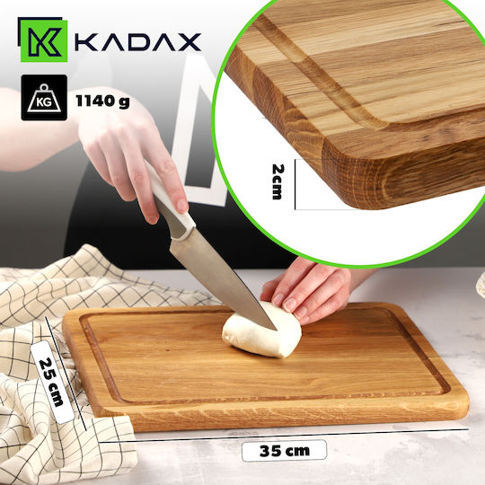 Kadax Плот за рязане Дърво Кафяв 35x25см 1бр