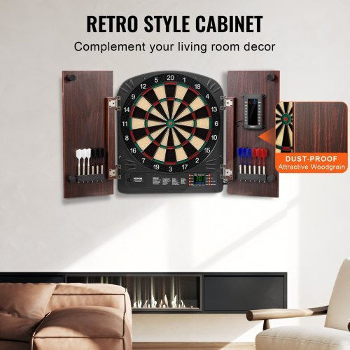 Vevor Dartboard Cabinet Set Easy Assembly Accessories Dztzzxb00000fq0dmv9