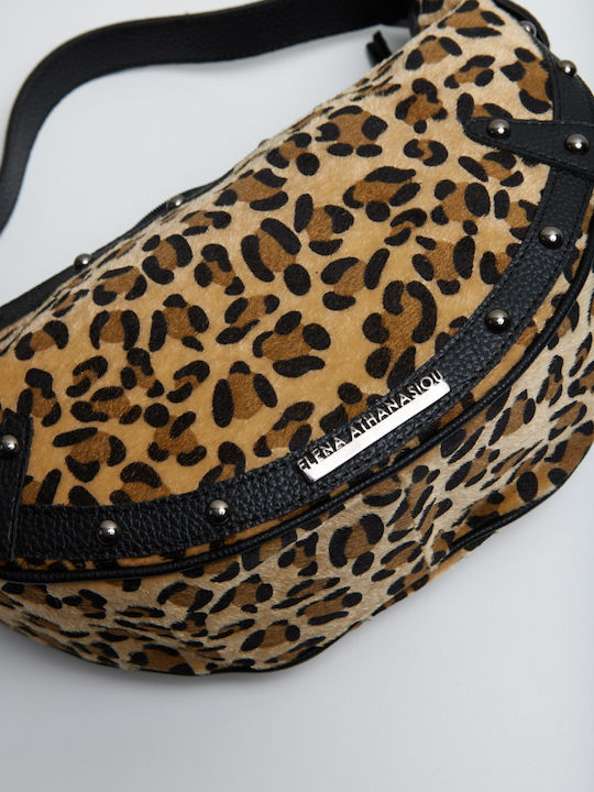 Hype Vegan Baguette Γυναικεία Τσάντα Ώμου Leopard