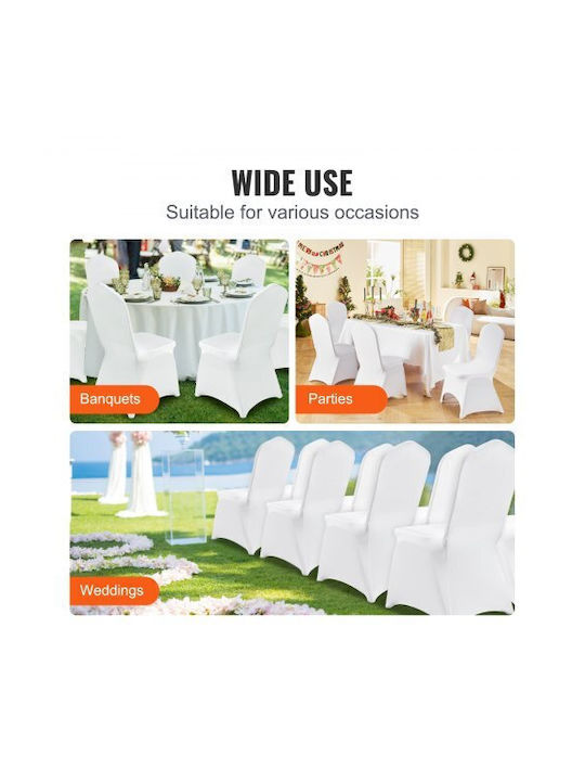 Vevor Elastische Abdeckung für Stuhl White 100Stück 100PCSGXBSYT00001V0