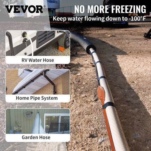 Vevor Rohrheizkabel 9m 23W/m Eingebauter Thermostat Gdjrdlmc30ft7eaagv2