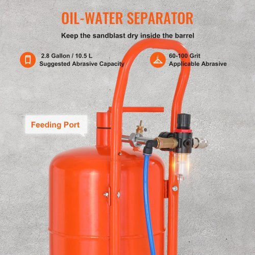 Vevor Sandblasting 5 Gallons 60-110 Psi 4 Nozzles Psg5jl6125ps7xjmjv0