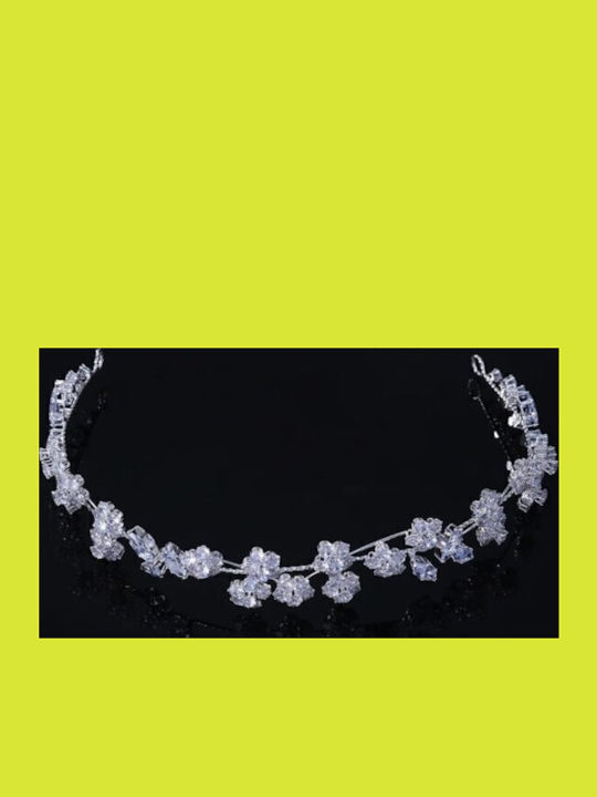 Bridal Tiara Zircon Silver Leonia Crystal Headpiece Ba104 Hair Duty Hrd-ba104