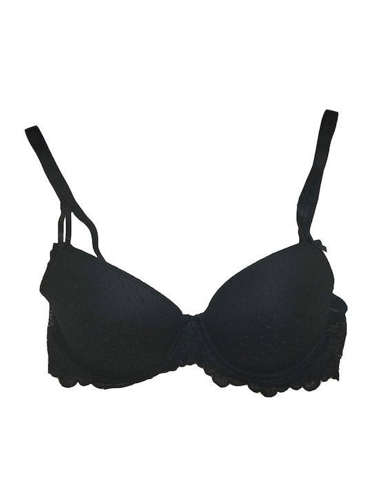 Push Up Bra Underwire Black