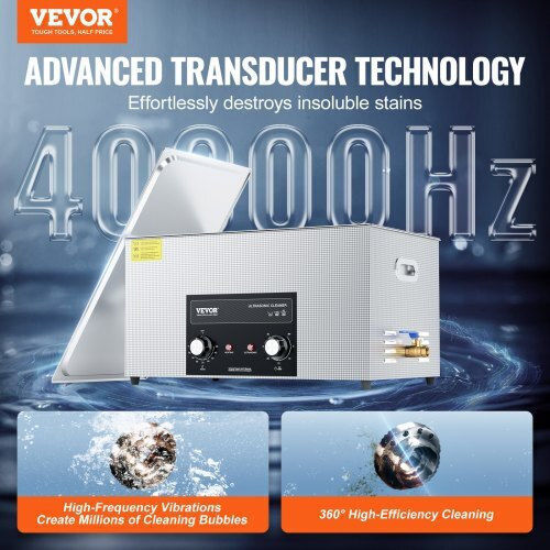 Vevor Καθαριστής Υπερήχων 22lt με Ψηφιακό Χρονοδιακόπτη