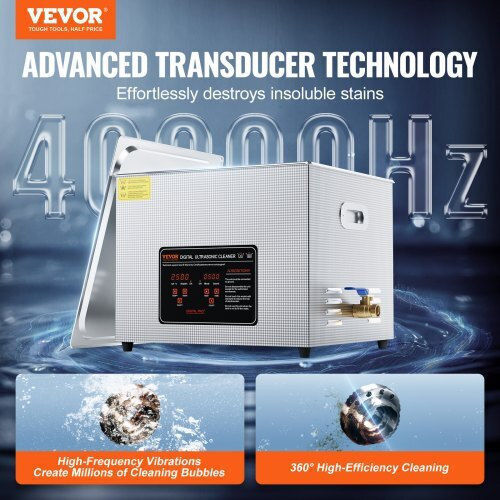 Vevor Ultrasonic Cleaner 15lt with Digital Timer