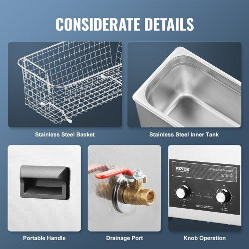 Vevor Ultrasonic Cleaner 6lt with Digital Timer