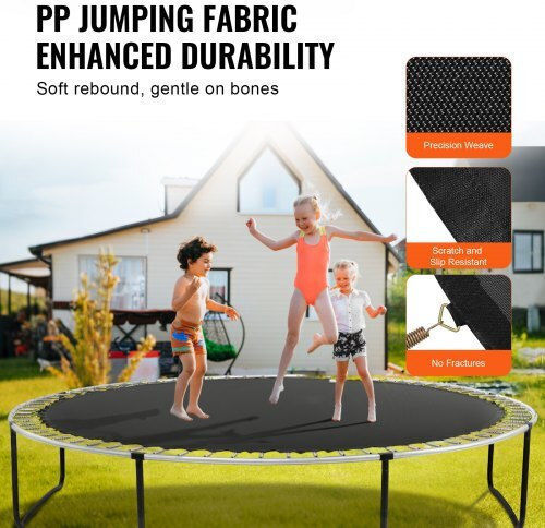 Vevor Trampoline Replacement Mat Frame 15ft 96 V-rings Springs 6.5" Yxbctd15yc96wj2g2v0