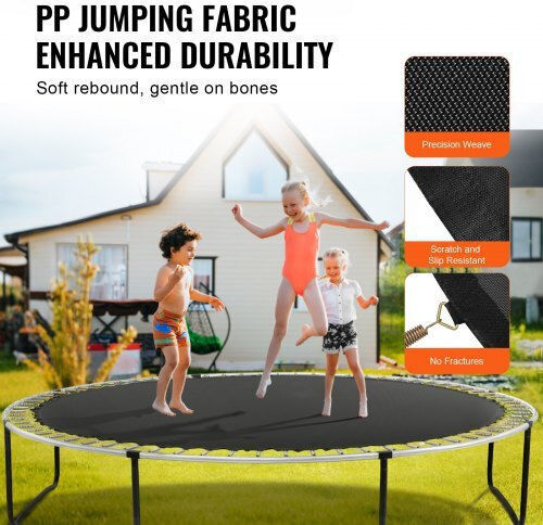 Vevor Replacement Trampoline Mat Frame 14ft 72 V-rings Springs 5.5" Yxbctd14yc72djpycv0