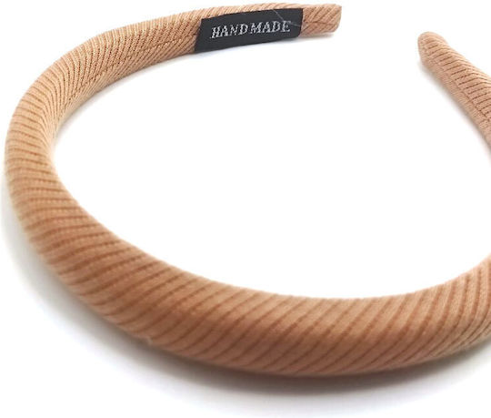 Haarstirnband St55325 Stoff Beige Rippe