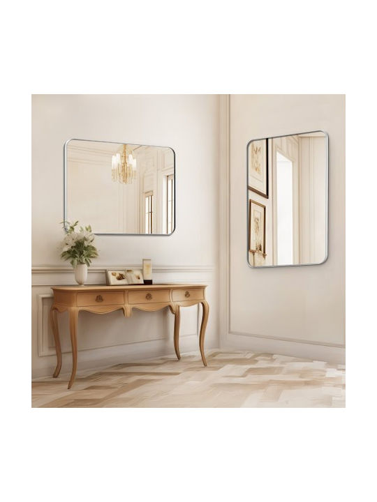 Vevor Oglindă de Perete cu Argintiu Ramă din Metalic 76.2x55.88cm 1buc