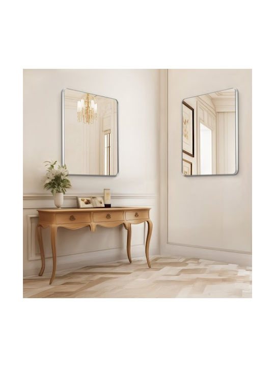 Vevor Oglindă de Perete cu Ramă din Metalic 91.44x91.44cm 1buc