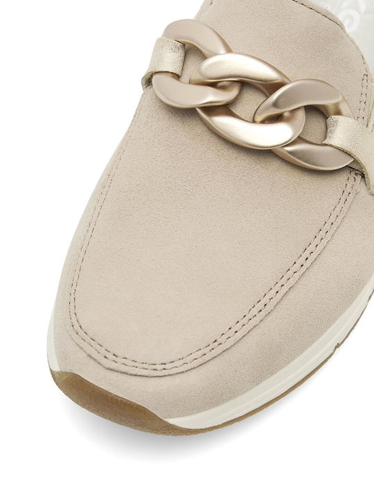 Women's Moccasins in Beige Color