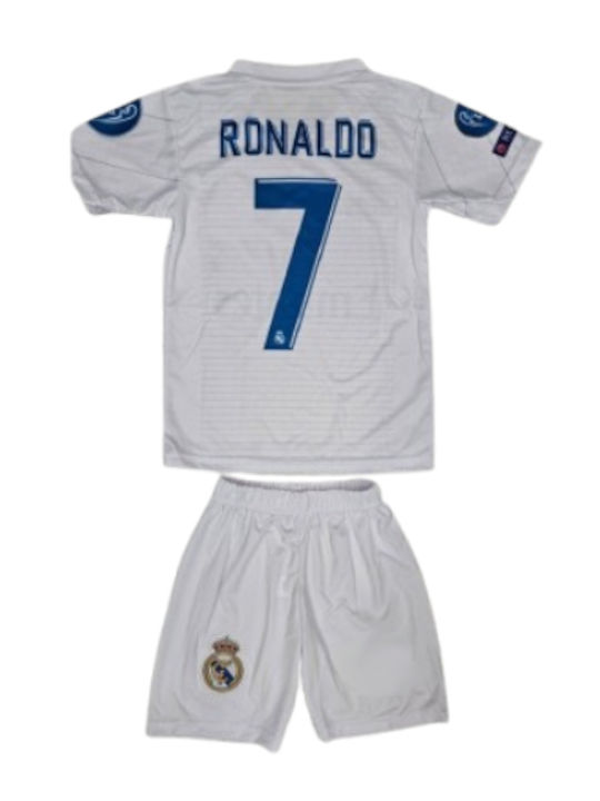 Kids' Soccer Set Ronaldo Real Madrid Filan Kiev 2018 White Balón De Oro Unisex Kids White Fj949