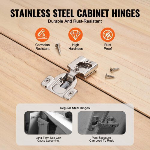 Vevor Pack of 40 Cabinet Hinges Partial Overlay Soft Close Framed Type Mscjjl40jkjsi99cuv0