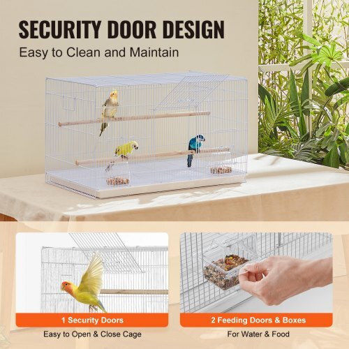 Vevor Bird Cage 76x46x45.5cm. White