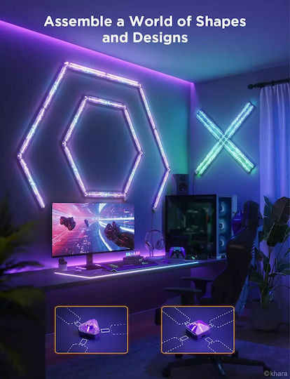 Govee Декоративно Осветително Тяло Gaming Wall Expansion Kit RGBIC Бар 2 Брой