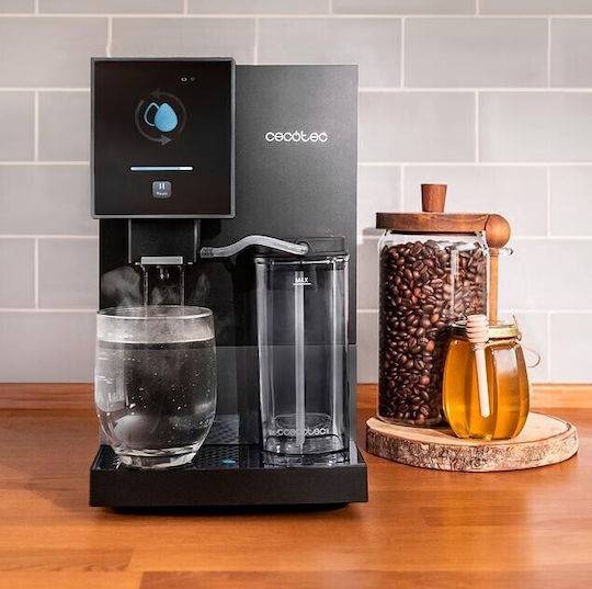 Cecotec Cremmaet Compactccino Connected Compact Automatic Espresso Coffee Machine 19bar Pressure for Cappuccino with Grinder and Wi-Fi Black 01460
