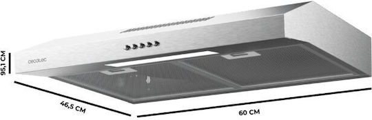 Cecotec Bolero Flux CM 602200 Ελεύθερος Απορροφητήρας 60cm Inox