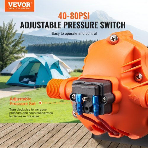 Vevor Diaphragm Pump 12v 3.5gpm 13.25l/min Pressure Switch 3-chamber 12vyysb3q35g3n0dnv9