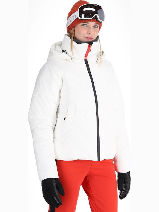 Icepeak 653114530-980 Γυναικείο Μπουφάν για Σκι & Snowboard Λευκό