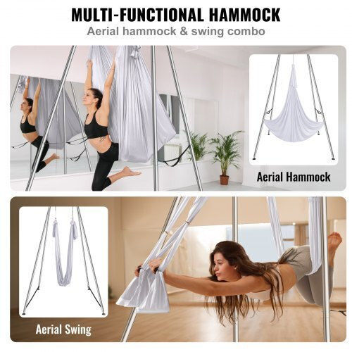 Vevor Aerial Yoga Frame & Swing 2.95m Height Maximum Load 250kg White Kjdc6mdc293mxa96bv0
