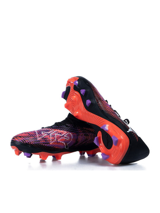 PUMA Future 8 Match Ποδοσφαιρικά Παπούτσια με Τάπες FG/AG Μαύρα