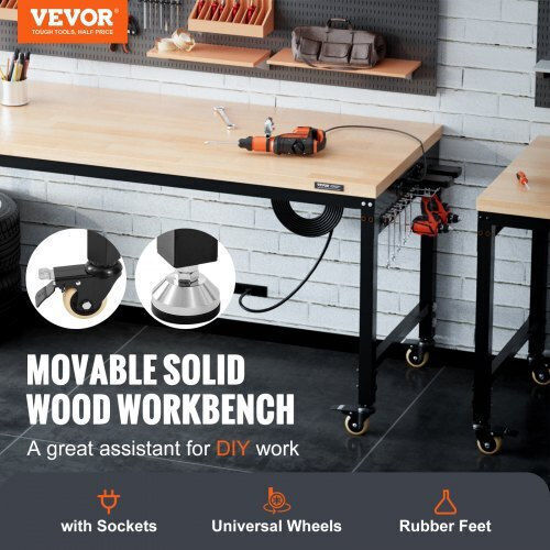 Vevor Laboratory Workbench Socket 1361kg Gzzs72x25inch5b8cv2