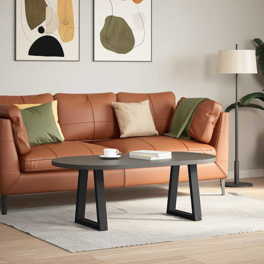 vidaXL Metallic Furniture Leg 2 Pieces Suitable for Table / Coffee Table / Office 28x42cm Black