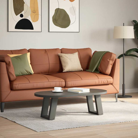 vidaXL Metallisches Möbelbein 2Stücke Für Büro / Tisch / Beistelltisch 30x30cm Anthrazit