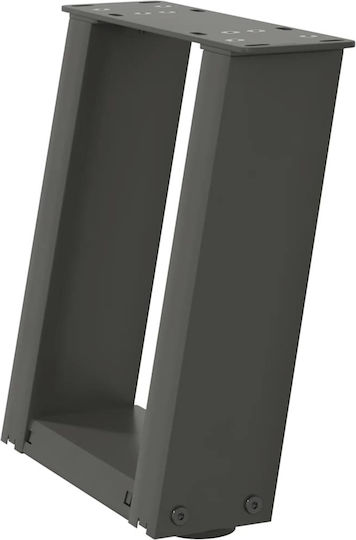 vidaXL Metallisches Möbelbein 2Stücke Für Büro / Tisch / Beistelltisch 30x30cm Anthrazit