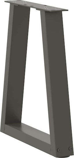 vidaXL Metallic Furniture Leg 2 Pieces Suitable for Table / Coffee Table / Office 28x42cm Anthracite