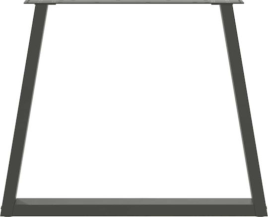 vidaXL Metallic Furniture Leg 3 Pieces Suitable for Table / Coffee Table / Office 80x72cm Anthracite