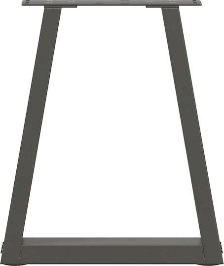 vidaXL Metallic Furniture Leg 2 Pieces Suitable for Table / Coffee Table / Office 28x42cm Anthracite