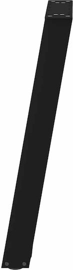 vidaXL Metallic Furniture Leg 2 Pieces Suitable for Table / Coffee Table / Office 50x72cm Black