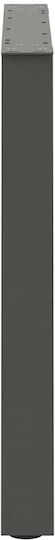 vidaXL Metallic Furniture Leg 2 Pieces Suitable for Table / Coffee Table / Office 80x72cm Charcoal