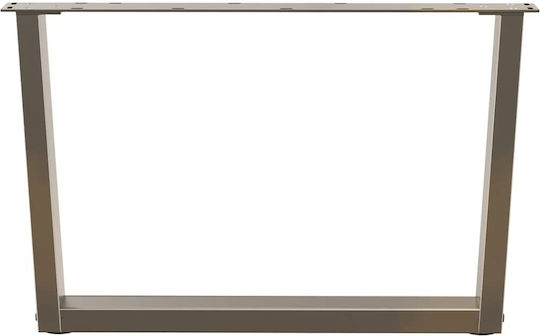vidaXL Metallic Furniture Leg 2 Pieces Suitable for Table / Coffee Table / Office 70x42cm Natural