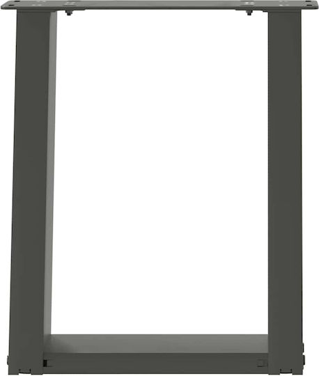vidaXL Металик Крак На Мебел 2 Бройки Подходящ За Офис / Маса / Малка Маса 28x42см Антрацит