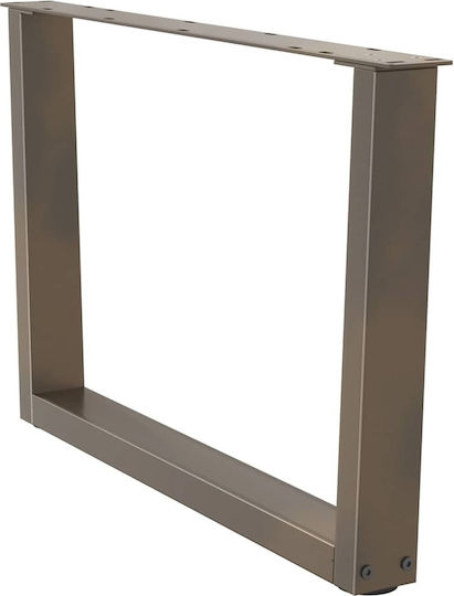 vidaXL Metallic Furniture Leg 2 Pieces Suitable for Table / Coffee Table / Office 70x42cm Natural