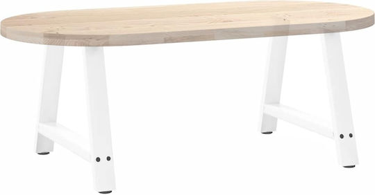 vidaXL Metallic Furniture Leg 2 Pieces Suitable for Table / Coffee Table 70x42cm White