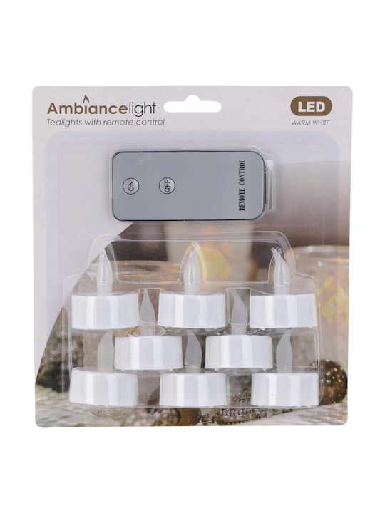 Christmas Decoration Articasa Set of 8 LED Tea Candles Remote Control 14428956 8721037234900
