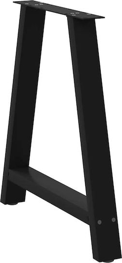 vidaXL Metallisches Möbelbein 2Stücke Für Tisch / Beistelltisch / Büro 70x72cm Schwarze