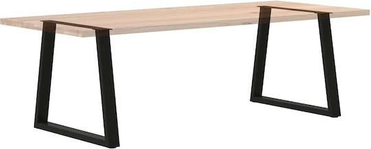 vidaXL Metallic Furniture Leg 2 Pieces Suitable for Table / Coffee Table / Office 70x72cm Black
