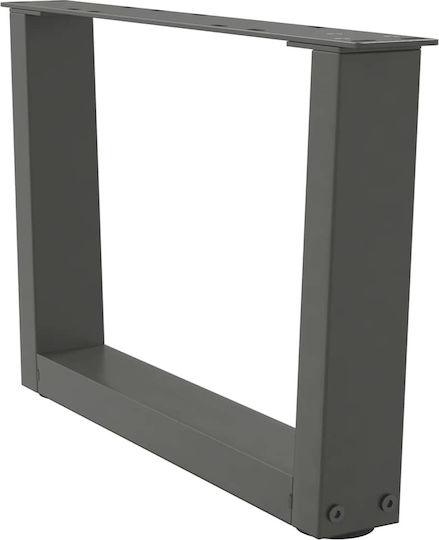 vidaXL Metallisches Möbelbein 2 Stück Für Tisch / Beistelltisch / Büro 60x30cm Anthrazit